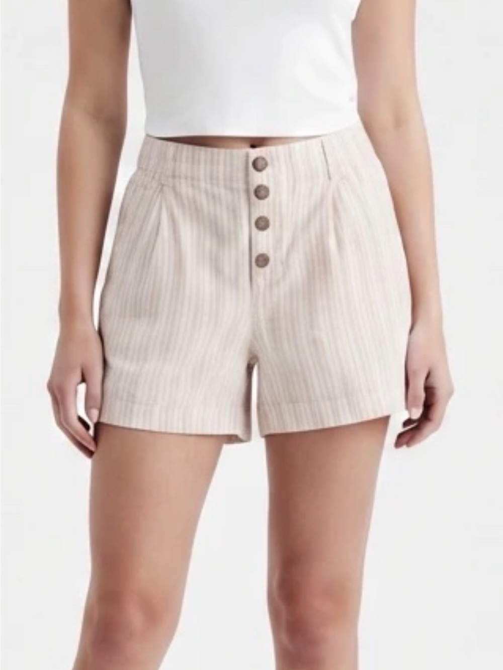 Gap Pink & Cream Striped Shorts